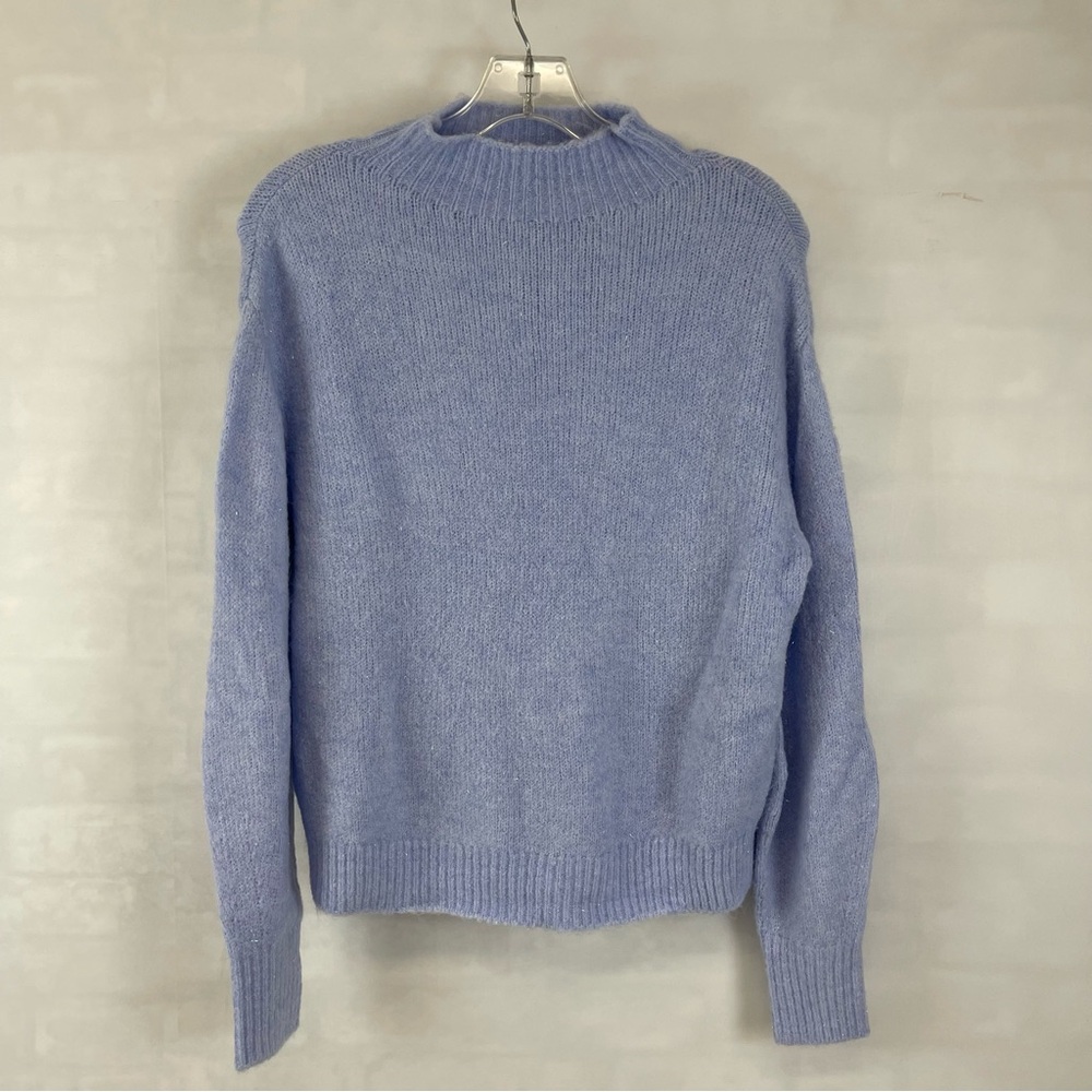 White House Black Market Lilac Mock Neck Soft Knit Sweater Size XS